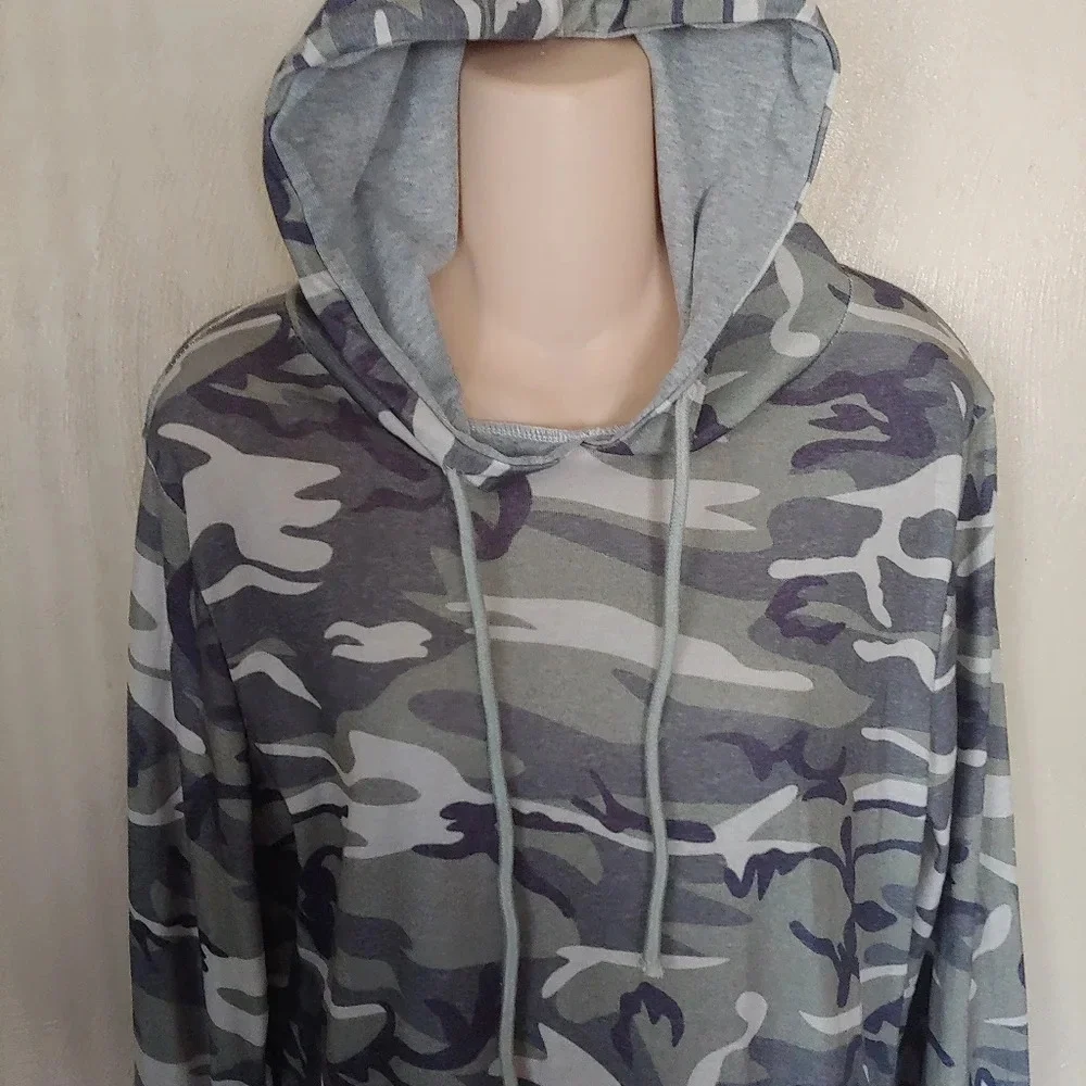 Sweetnight Camoflauge Pullover Hoodie with Drawstring Size Women's Small NEW - Picture 4 of 7